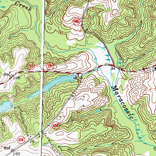 Topographic Map of Thelma Pitts Dam, VA