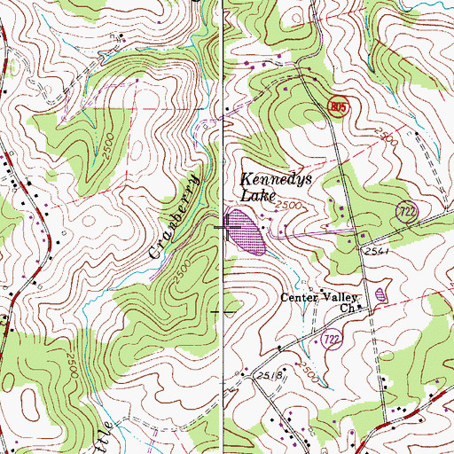 Topographic Map of Russell Dam, VA