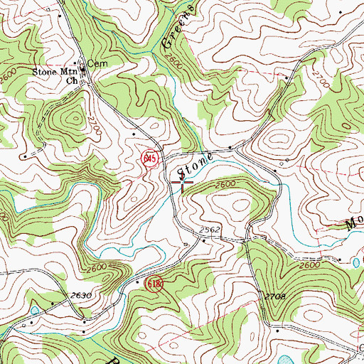 Topographic Map of Olde Mill Golf Club Dam, VA