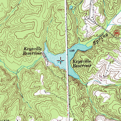 Topographic Map of Roanoke Creek Number 70a Dam, VA