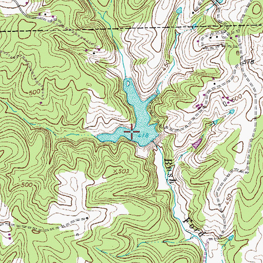 Topographic Map of Roanoke Creek Site 35-A Lake, VA