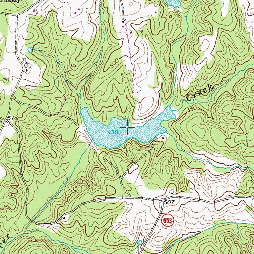 Topographic Map of Roanoke Creek Site 68 Lake, VA