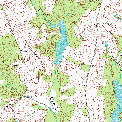 Topographic Map of Roanoke Creek Number 5b Dam, VA