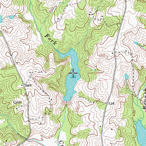 Topographic Map of Roanoke Creek Site 5b Lake, VA