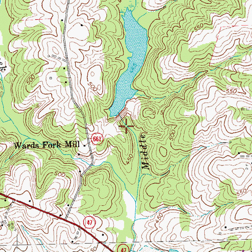 Topographic Map of Roanoke Creek Site 6a Lake, VA