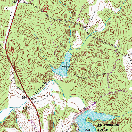 Topographic Map of Roanoke Creek Site 61a Lake, VA
