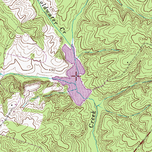 Topographic Map of Roanoke Creek Site 54 Lake, VA