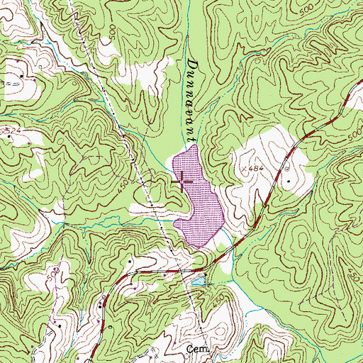 Topographic Map of Roanoke Creek Dam Number 43-A, VA