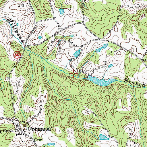 Topographic Map of Devins Lower Dam, VA