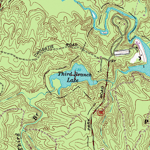 Topographic Map of Beaver Lake, VA