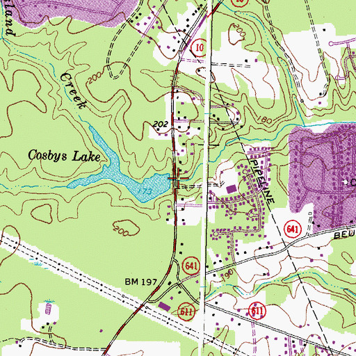 Topographic Map of Cosby Dam, VA