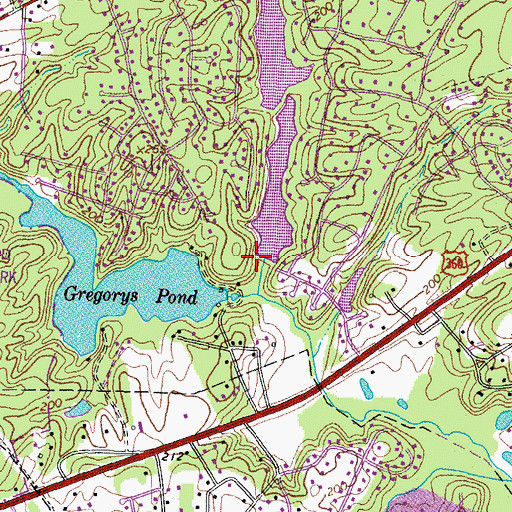 Topographic Map of Lower Beaver Pond Dam, VA