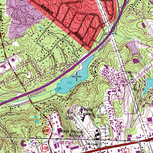 Topographic Map of Rock Creek Park Lake, VA