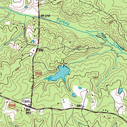 Topographic Map of Gordons Dam, VA