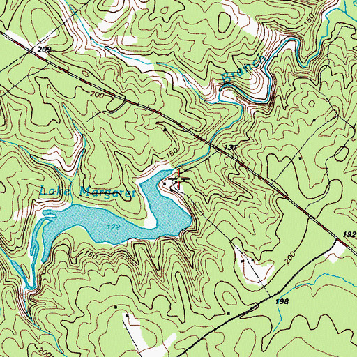 Topographic Map of Lake Margaret Dam, VA