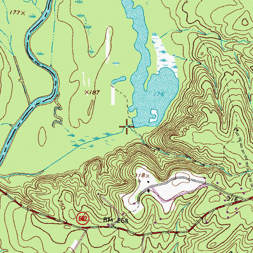 Topographic Map of Condrey Dam, VA