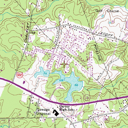 Topographic Map of Chester Club Dam, VA