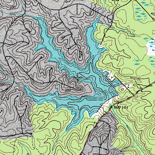 Topographic Map of Nash Road Lake, VA