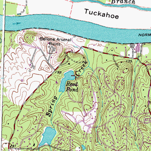 Topographic Map of Reed Dam, VA