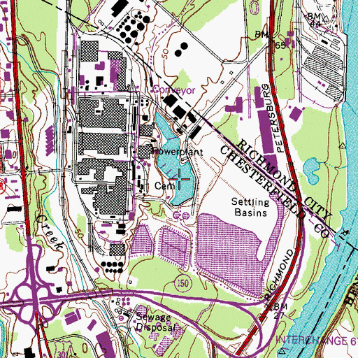 Topographic Map of Spray Dam, VA