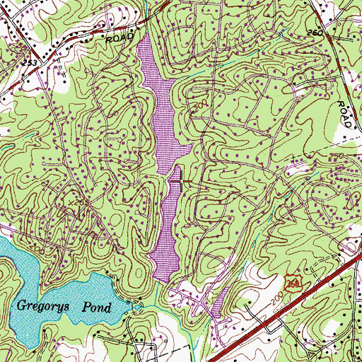 Topographic Map of Upper Beaver Pond Dam, VA