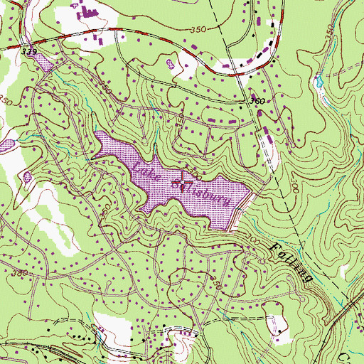 Topographic Map of Salisbury Lake, VA