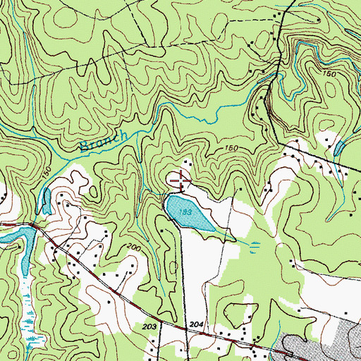 Topographic Map of Vaughn Dam, VA