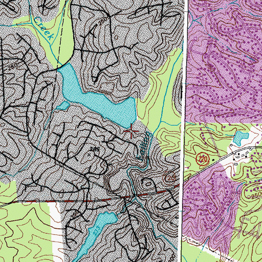 Topographic Map of Izaak Walton Park Dam, VA