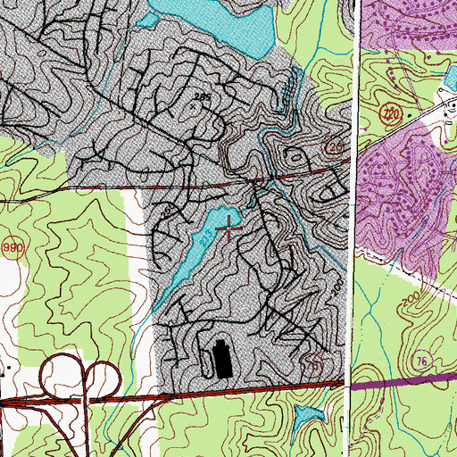 Topographic Map of The Midlothian Company Dam, VA
