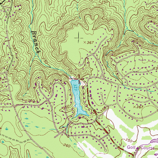 Topographic Map of Lake Patrick Henry Dam, VA