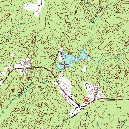Topographic Map of Vest Dam, VA
