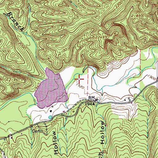 Topographic Map of McDaniels Lake, VA