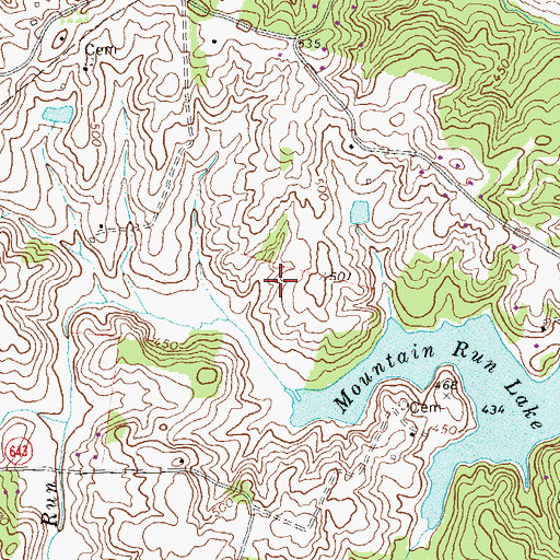 Topographic Map of Mountain Run Number 8a Dam, VA