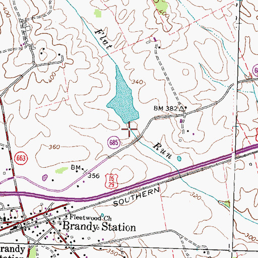 Topographic Map of Beauregard Dam Number One, VA