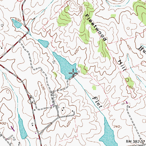 Topographic Map of Beauregard Number Two Dam, VA