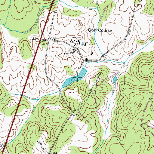Topographic Map of South Wales Country Club Lake, VA
