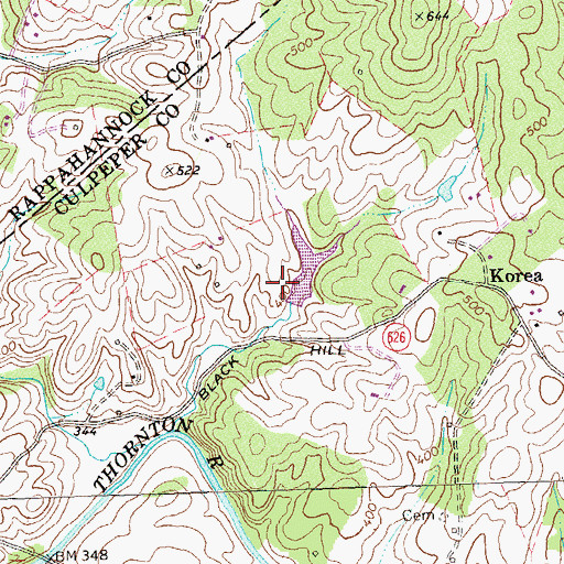 Topographic Map of Smiley Dam, VA
