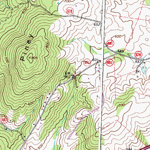 Topographic Map of Miller Lake, VA