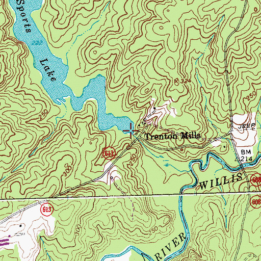 Topographic Map of Sports Dam, VA
