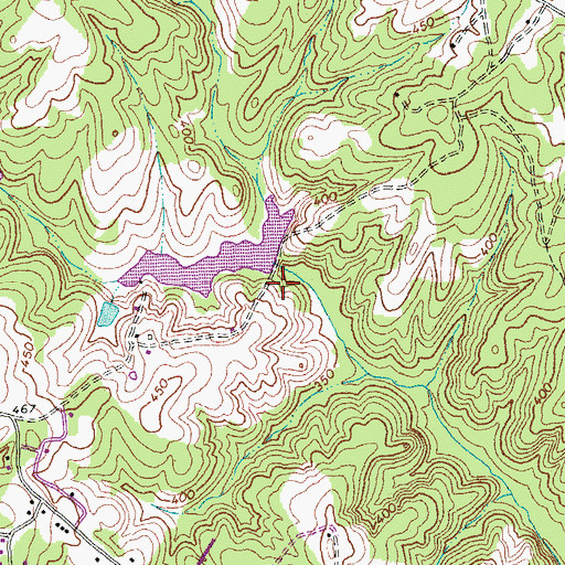 Topographic Map of Ingle Dam, VA