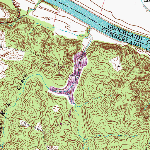 Topographic Map of Leon Hanson Pond, VA