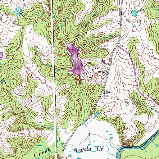 Topographic Map of Doctor W B Blanton Dam, VA