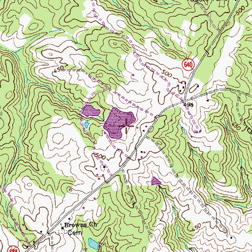 Topographic Map of T Edward Stimpson Dam, VA