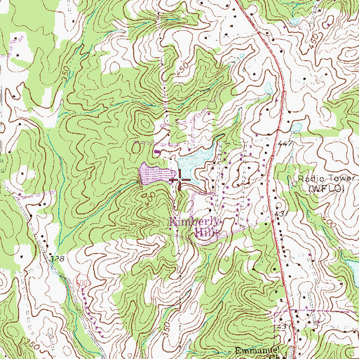Topographic Map of Ayers Upper Dam, VA