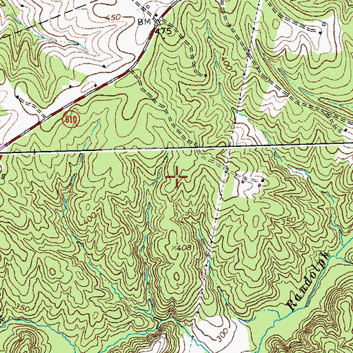 Topographic Map of Oak Hill Lake Dam, VA