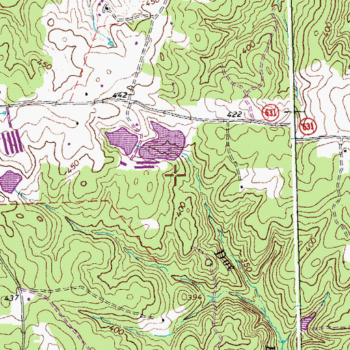 Topographic Map of Jones Dam, VA