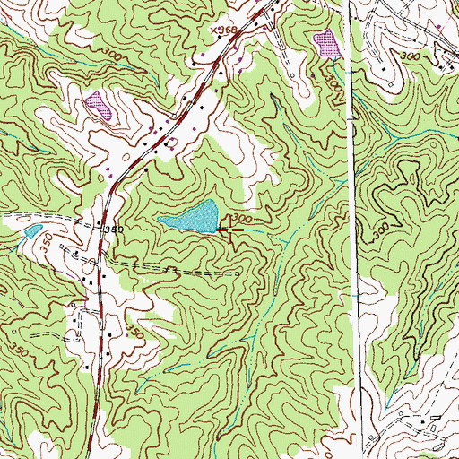 Topographic Map of Robertson Dam, VA