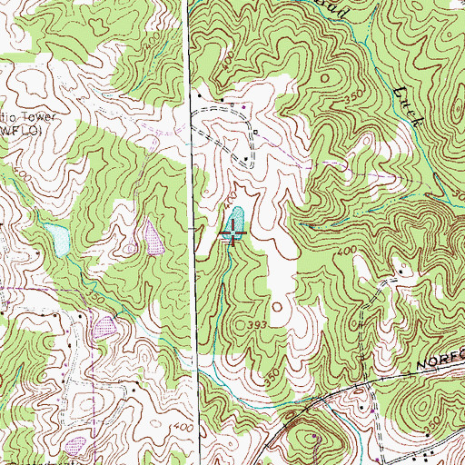 Topographic Map of Lancaster Dam, VA