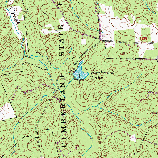 Topographic Map of Bonbrook Lake Dam, VA