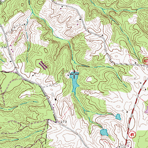 Topographic Map of Barrett Dam, VA